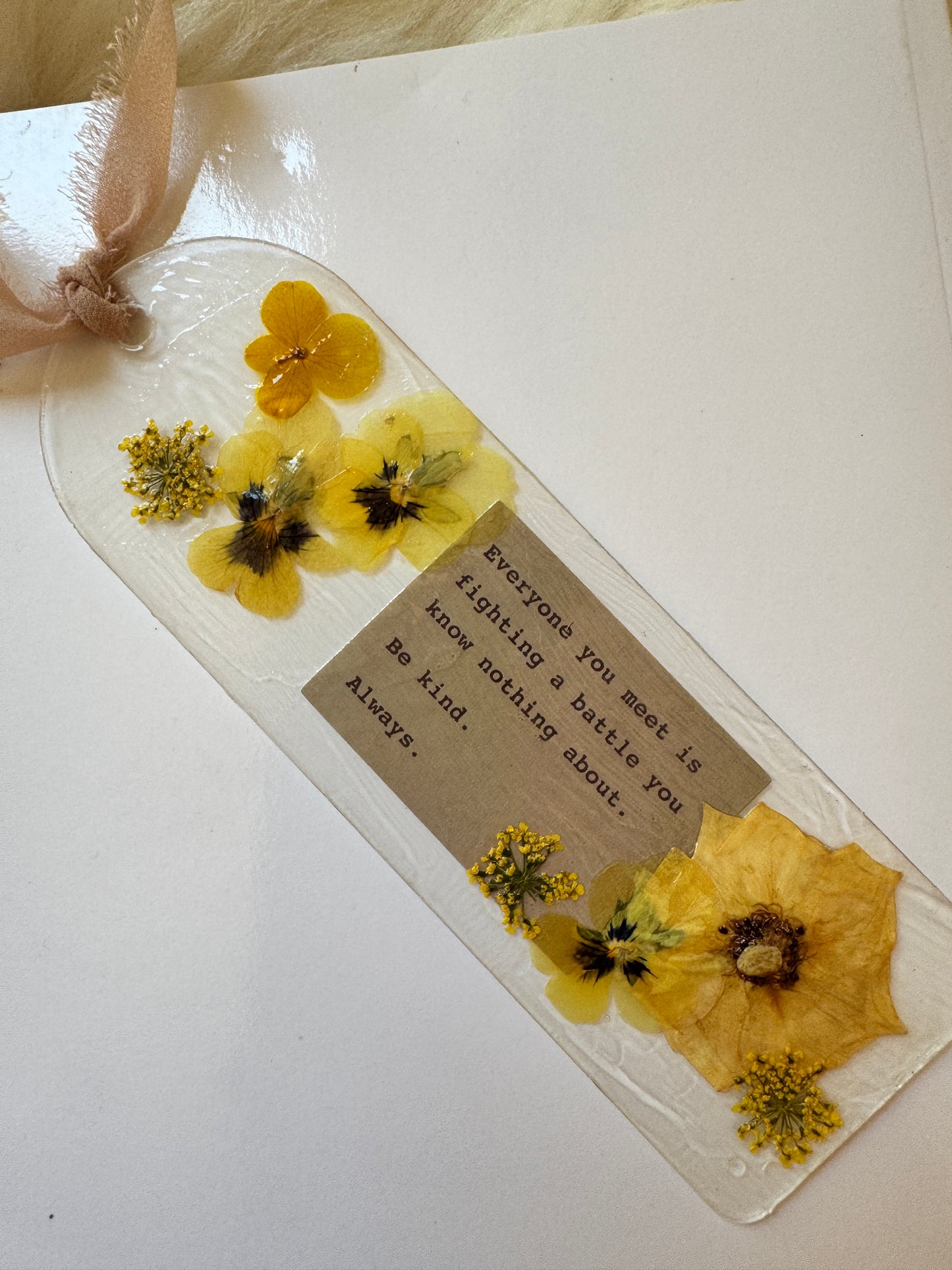 “Be Kind” Handmade Bookmark