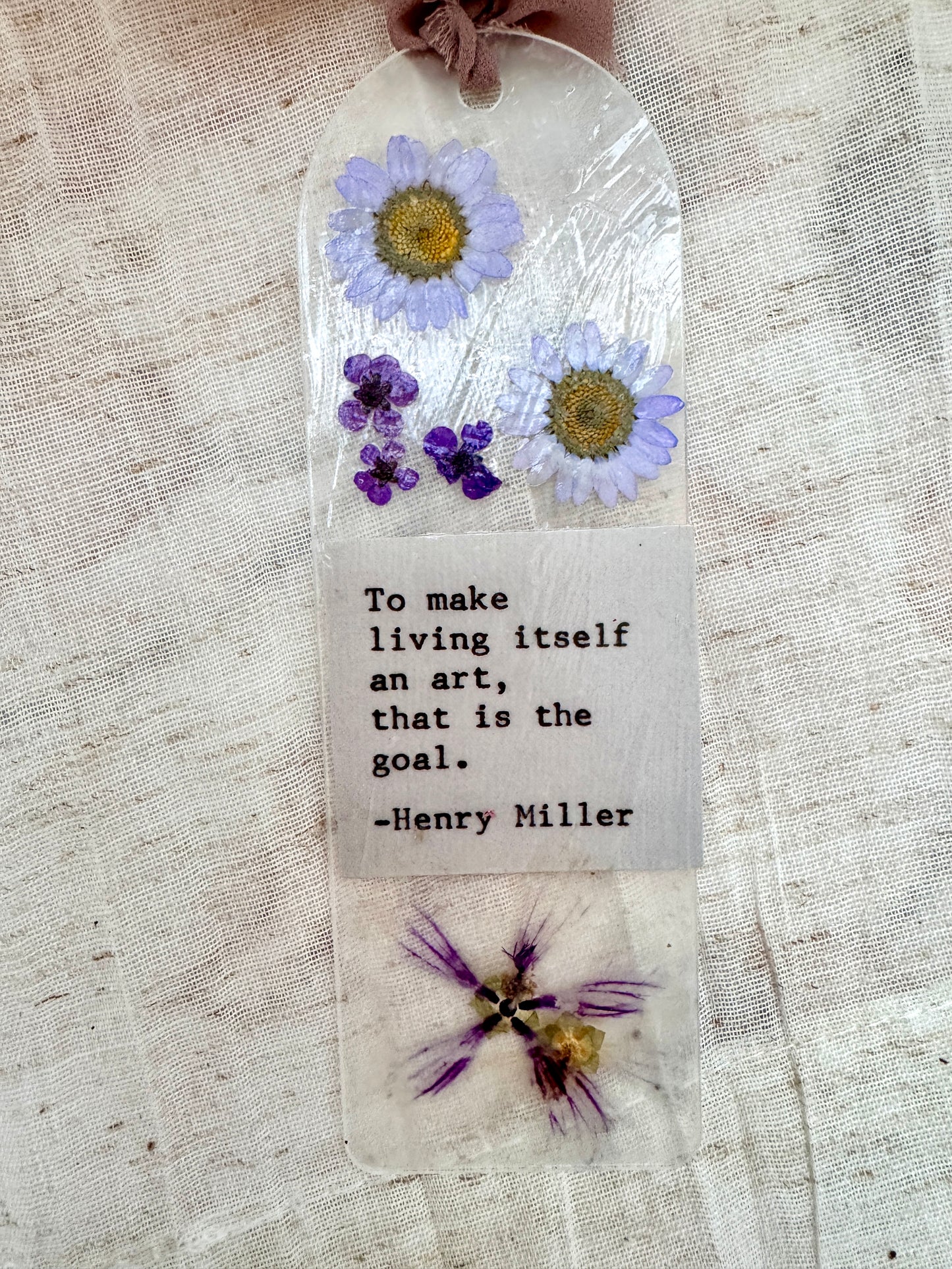 “Make Living An Art” Handmade Bookmark