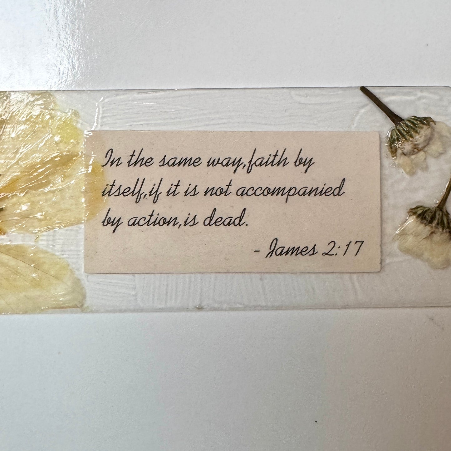 “James 2:17” Handmade Bookmark