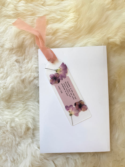 “Luke 1:45” Handmade Bookmark