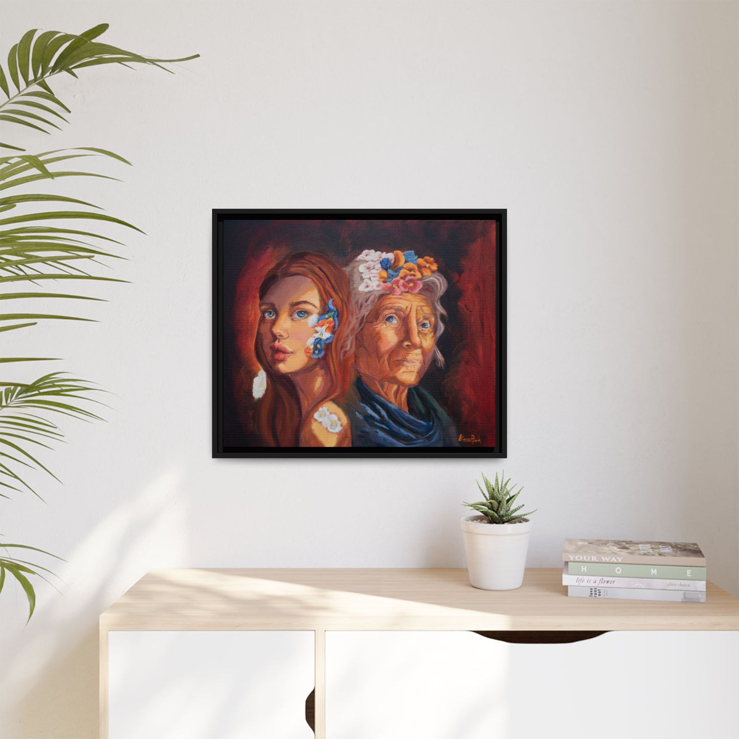 Print "Youth & Wisdom" Framed Canvas