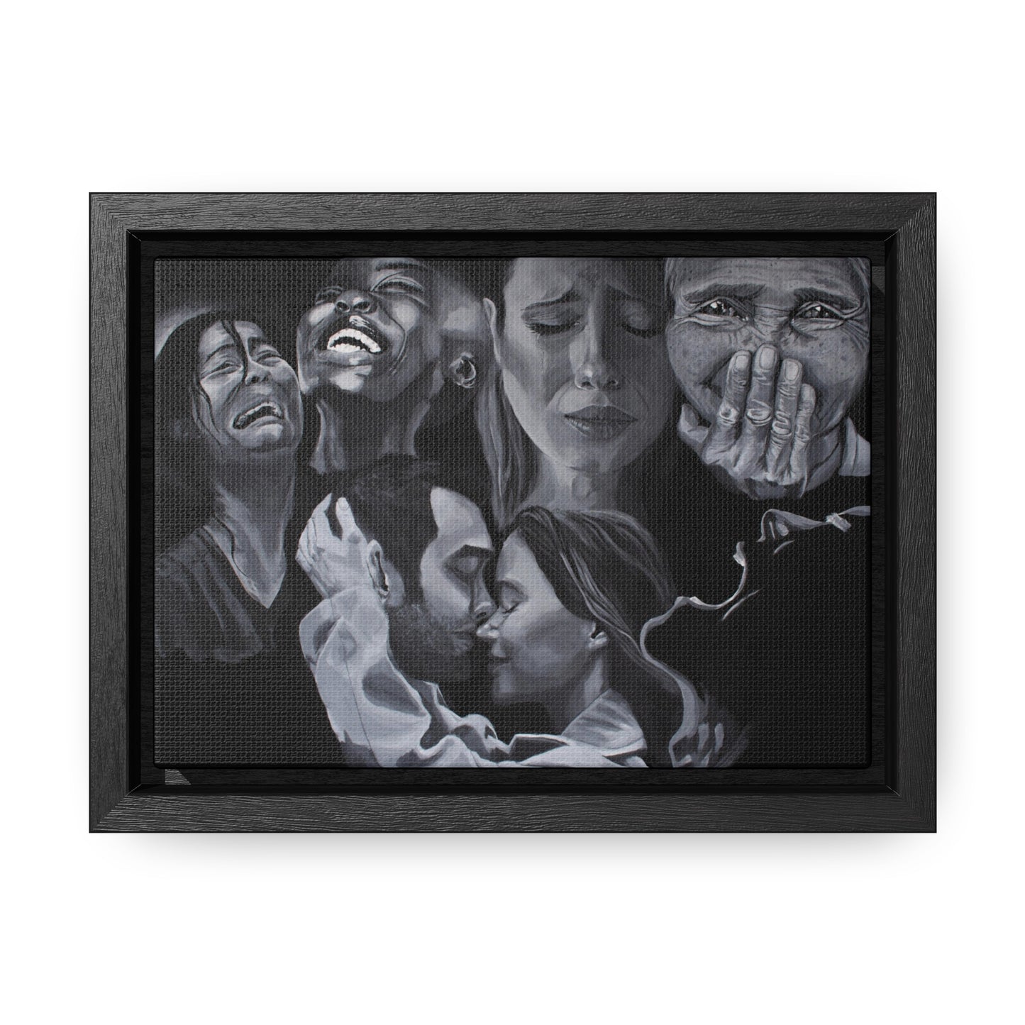 Acrylic Painting Print "Emotions" on Gallery Canvas Wraps, Horizontal Frame