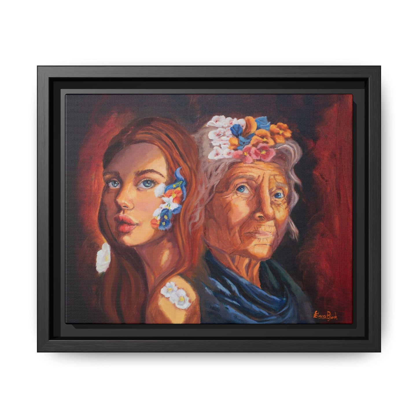 Print "Youth & Wisdom" Framed Canvas