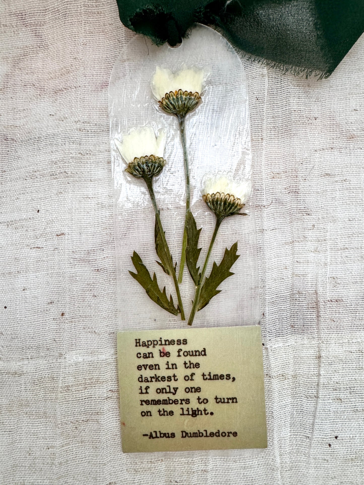 “Happiness Can Be Found In Darkness” Handmade Bookmark