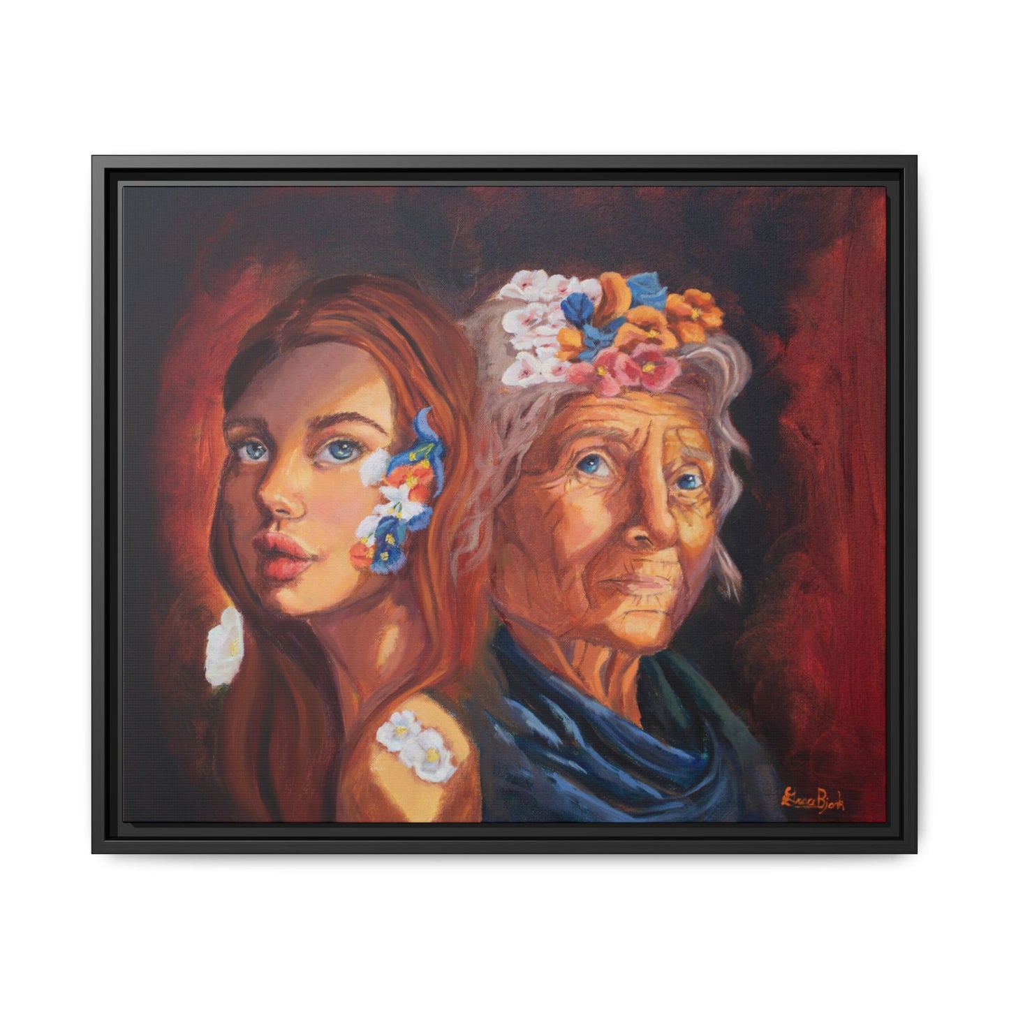 Print "Youth & Wisdom" Framed Canvas