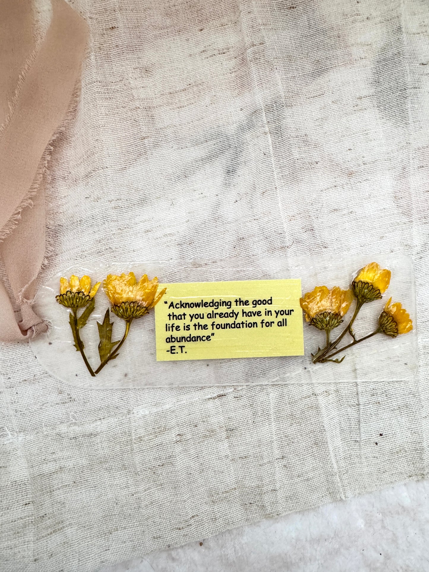 “Acknowledge The Good” Handmade Bookmark