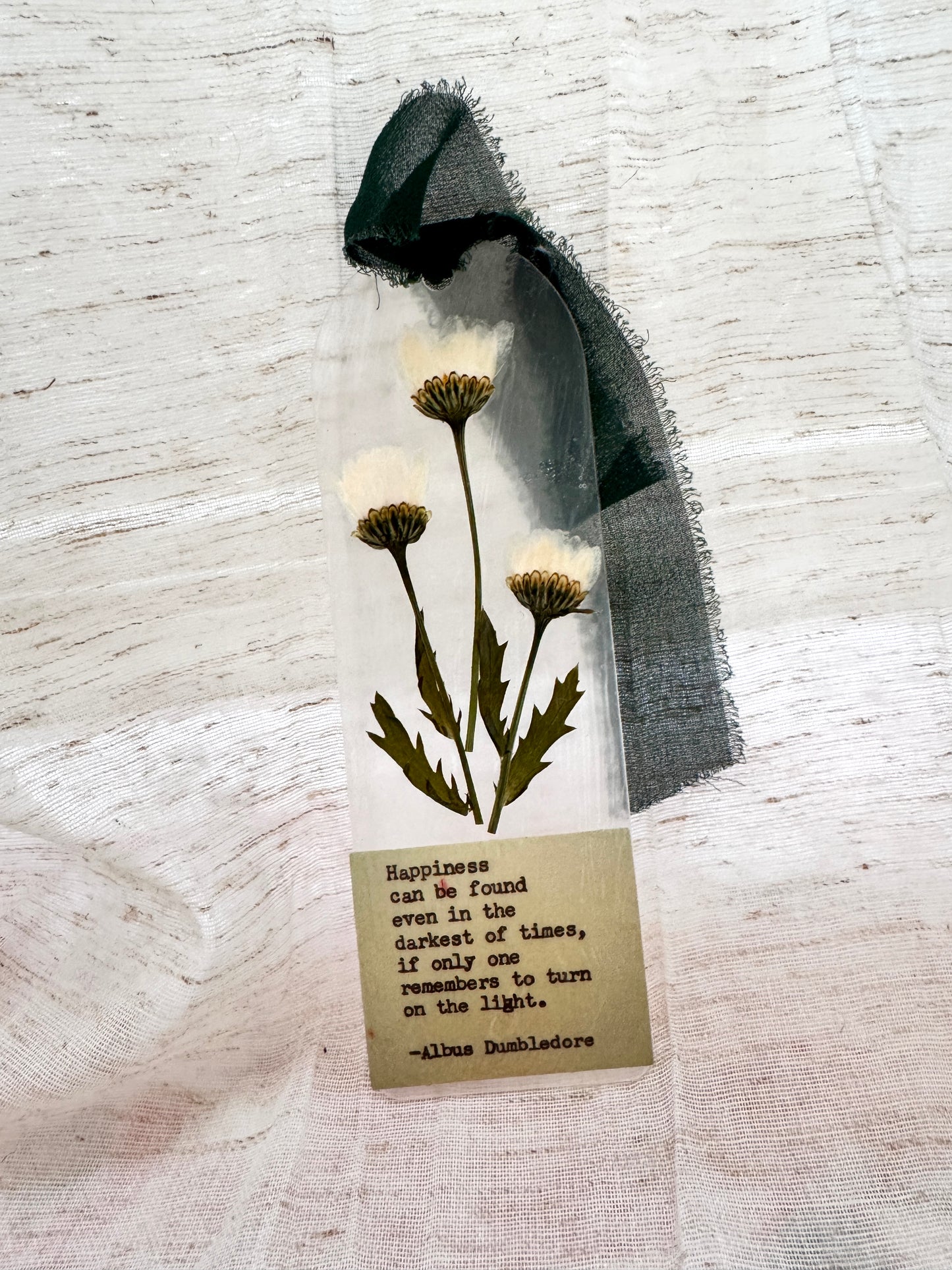 “Happiness Can Be Found In Darkness” Handmade Bookmark