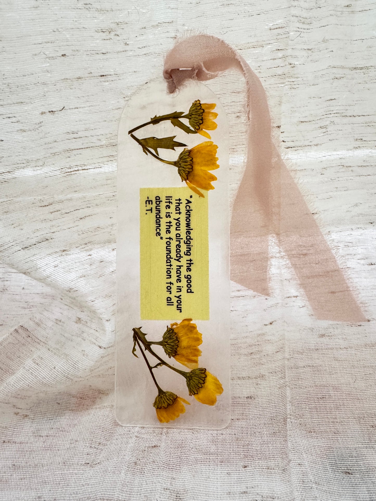 “Acknowledge The Good” Handmade Bookmark