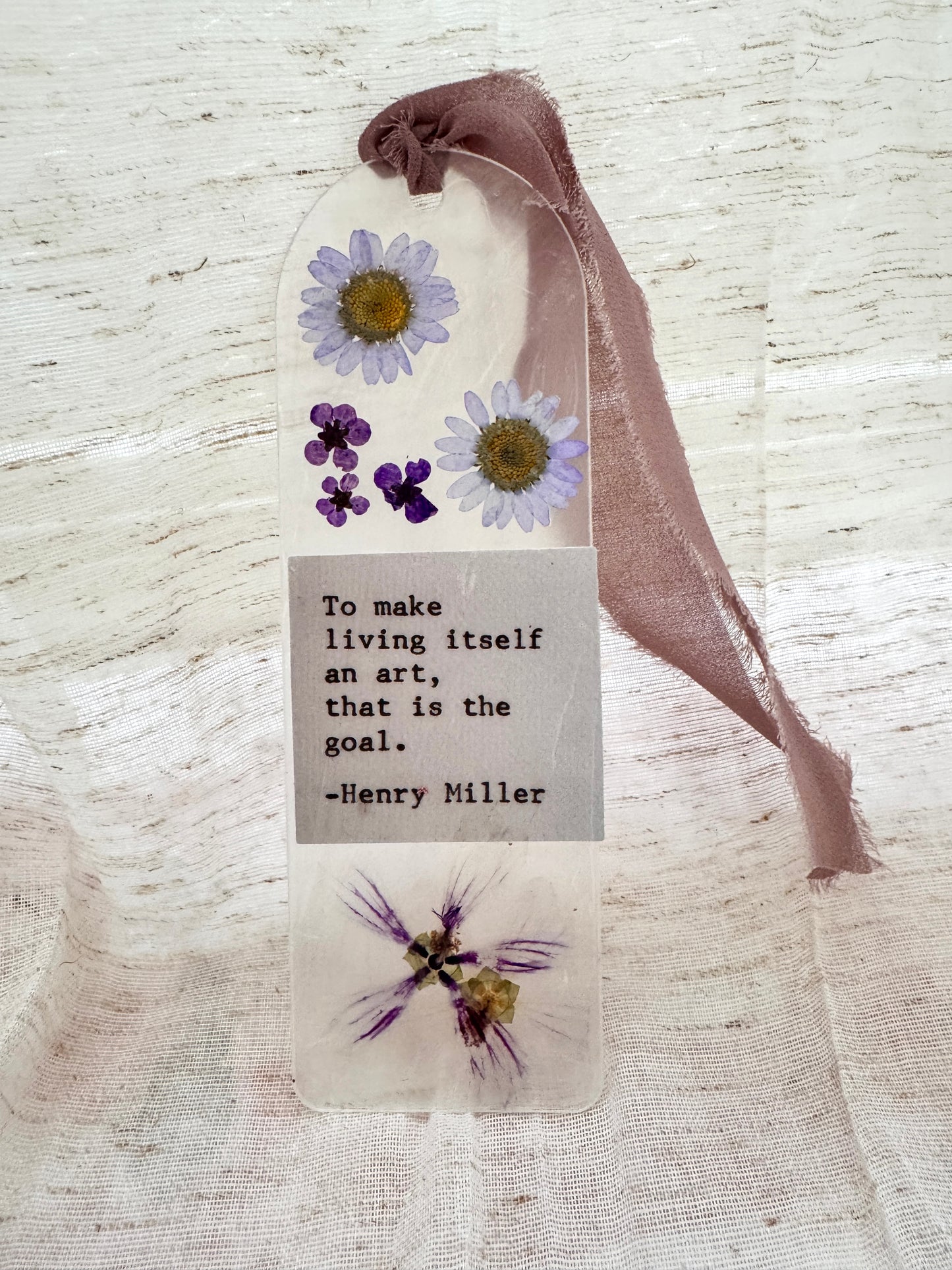“Make Living An Art” Handmade Bookmark