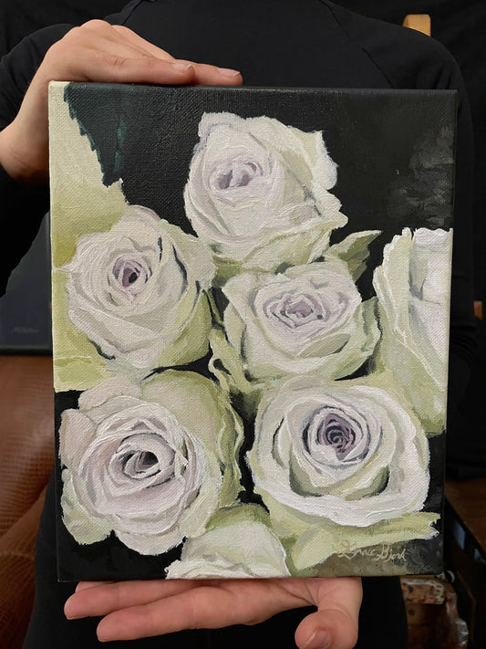 Original “White Roses” Painting